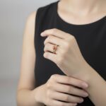 14 karaat ring met bloedkoraal