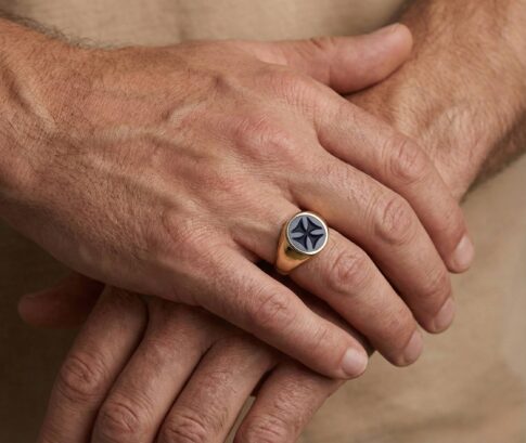 Gouden zegelring met jaspis