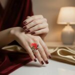 Zilveren ring met sponskoraal