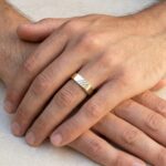 Tricolor gouden cachet ring