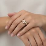 Gouden hart ring met diamanten