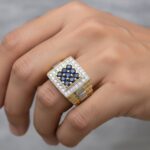 Bicolor gouden heren ring