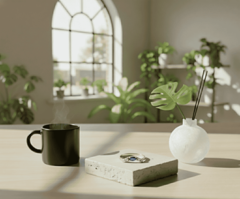 Christian ring met saffier en diamant