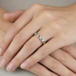 Christian ring met saffier en zirkonia