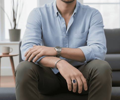 Gouden Christian lagensteen cachet ring