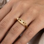 Christian geel gouden ring met 1 diamant