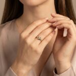 Gouden hart ring met diamanten