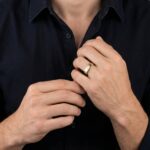 Tricolor gouden cachet ring