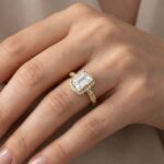 Geel gouden Swarovski zirconia ring