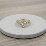 Gouden hart ring met diamanten