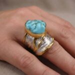 Zilveren ring met turkoois