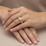 Bicolor zirkonia ring