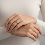 Geel gouden harten briljanten ring