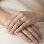 14 karaat ring met bloedkoraal