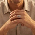 Zilveren rose ring met zirkonia