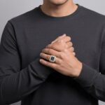 Bicolor gouden heren ring