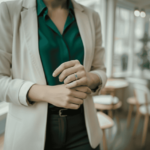 Christian ring met smaragd en diamant