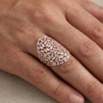 Zilveren rose ring met zirkonia