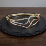 Tricolor Christian gouden slavenarmband