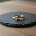 Christian gouden ring met saffier