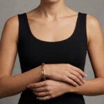 Gouden closed forever schakel armband