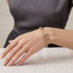 Tricolor Christian gouden slavenarmband