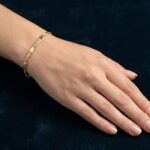 Gouden kind naam plaat armband