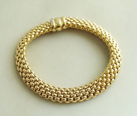 Fobe geel gouden schakelarmband