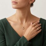 Gouden ketting met druppel hanger