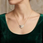 Bicolor dubbele zirkonia harten hanger