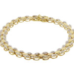 Bicolor gouden armband met diamanten