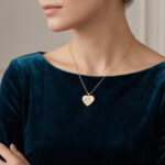 Geel gouden ketting met hart hanger
