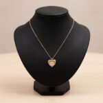 Geel gouden ketting met hart hanger