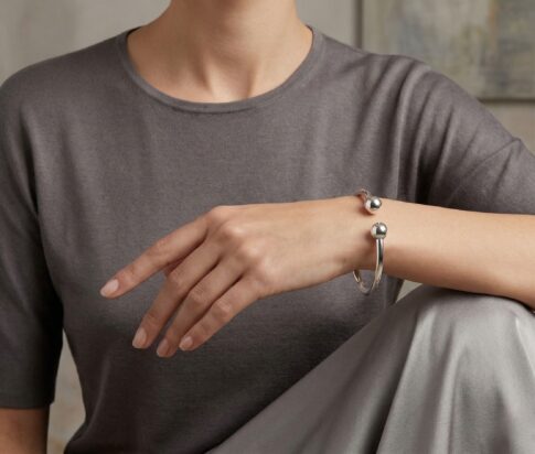 Christian zilveren slavenarmband