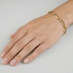 Gouden closed forever schakelarmband