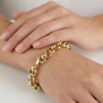Gouden jasseron armband