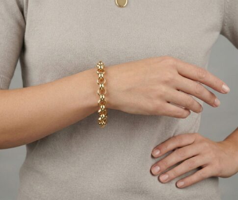 Gouden jasseron armband