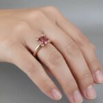 Christian toermalijn rose gouden ring