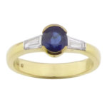 18 karaat gouden tanzaniet en diamanten ring