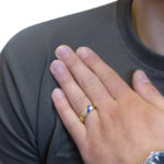 Gouden ring met lapis lazuli