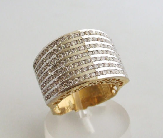 Gouden Christian ring met zirkonia