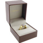 Geel gouden ring met zirkonia