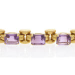 18 karaat gouden armband met amethyst