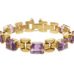 18 karaat gouden armband met amethyst