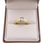 Christian bicolor gouden ring met briljant