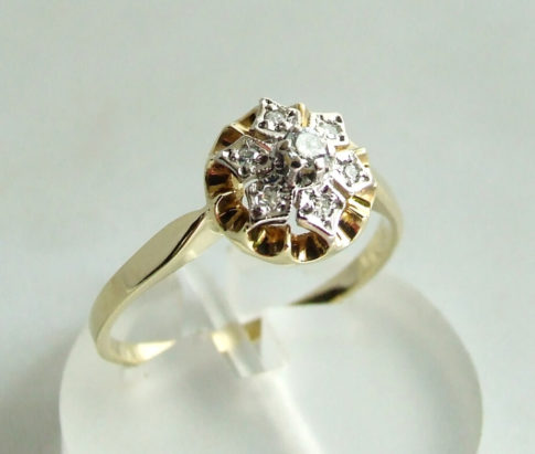 Gouden diamanten ring