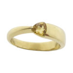 Gouden ring met citrien