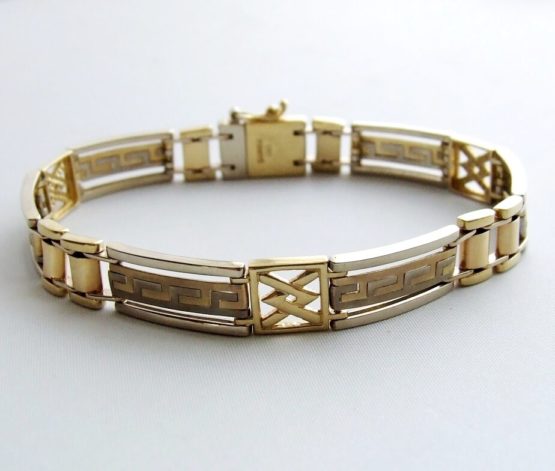 Christian bicolor gouden armband