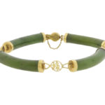 Gouden armband met jade