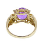 Occasion geel gouden ring met amethyst